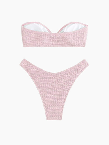 Monaco Strapless Ribbed Bikini Set