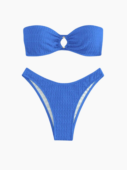 Monaco Strapless Ribbed Bikini Set